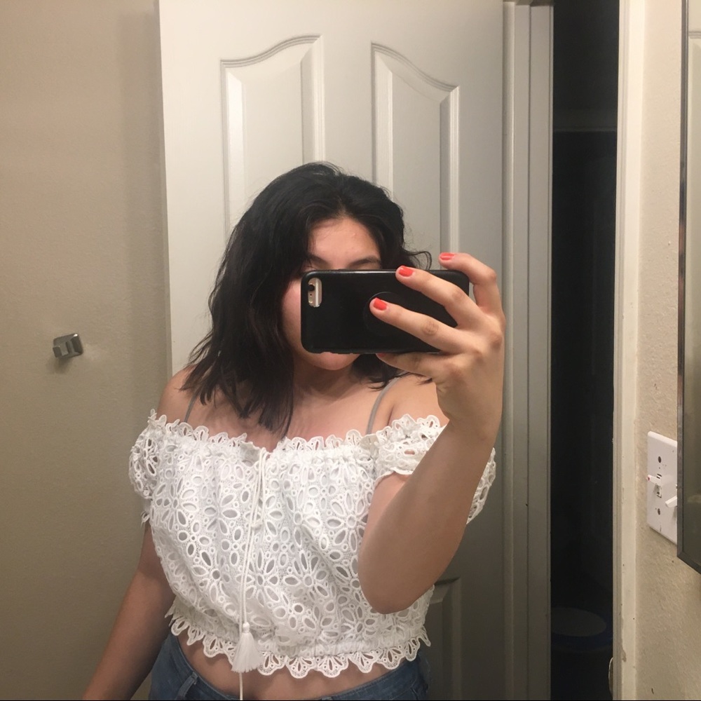 White Crop top